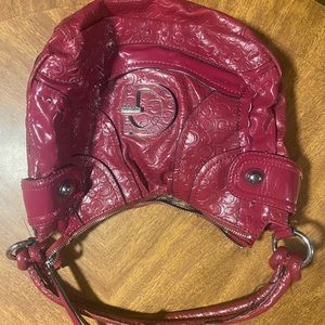 Pink leather guess purse